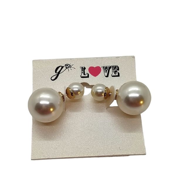 G by Gennaro Faux Pearl Earrings - Picture 2 of 3